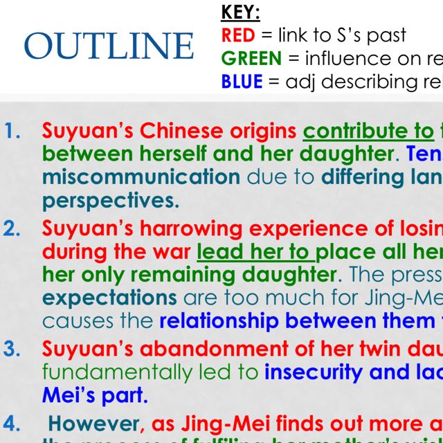 O level Literature Notes for The Joy Luck Club (soft copy) - Image 4