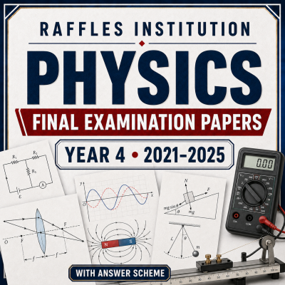 Raffles Institution RI Year 4 Sec 4 Physics End-Of-Year EOY Examination Papers 2021–2025 | Soft Copy PDF